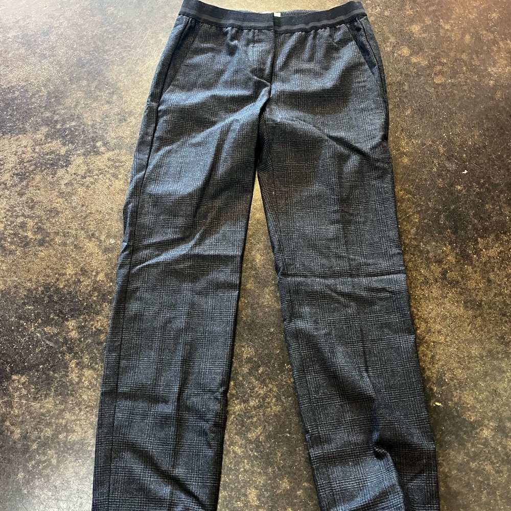 Brunello Cucinelli Gray plaid Ankle Cropped Pants 38 2